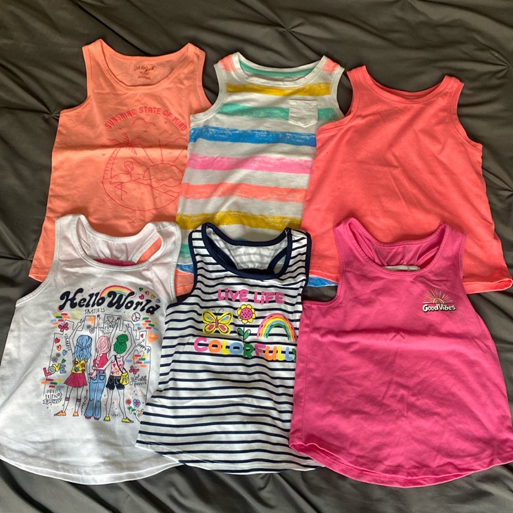 Girls size 4 tank tops bundle of 6